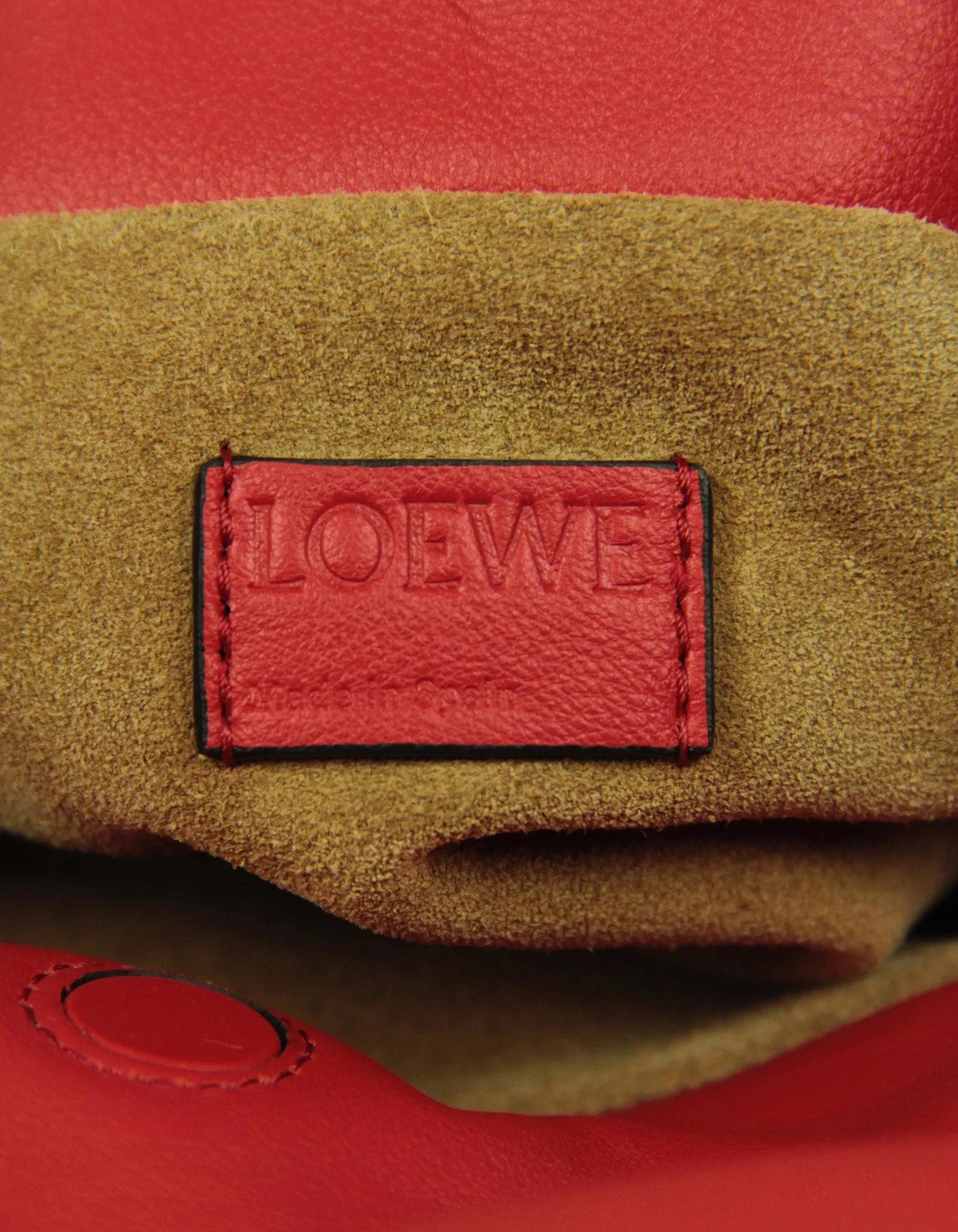 Loewe Red Calfskin Flamenco Bag w/ Donut Chain