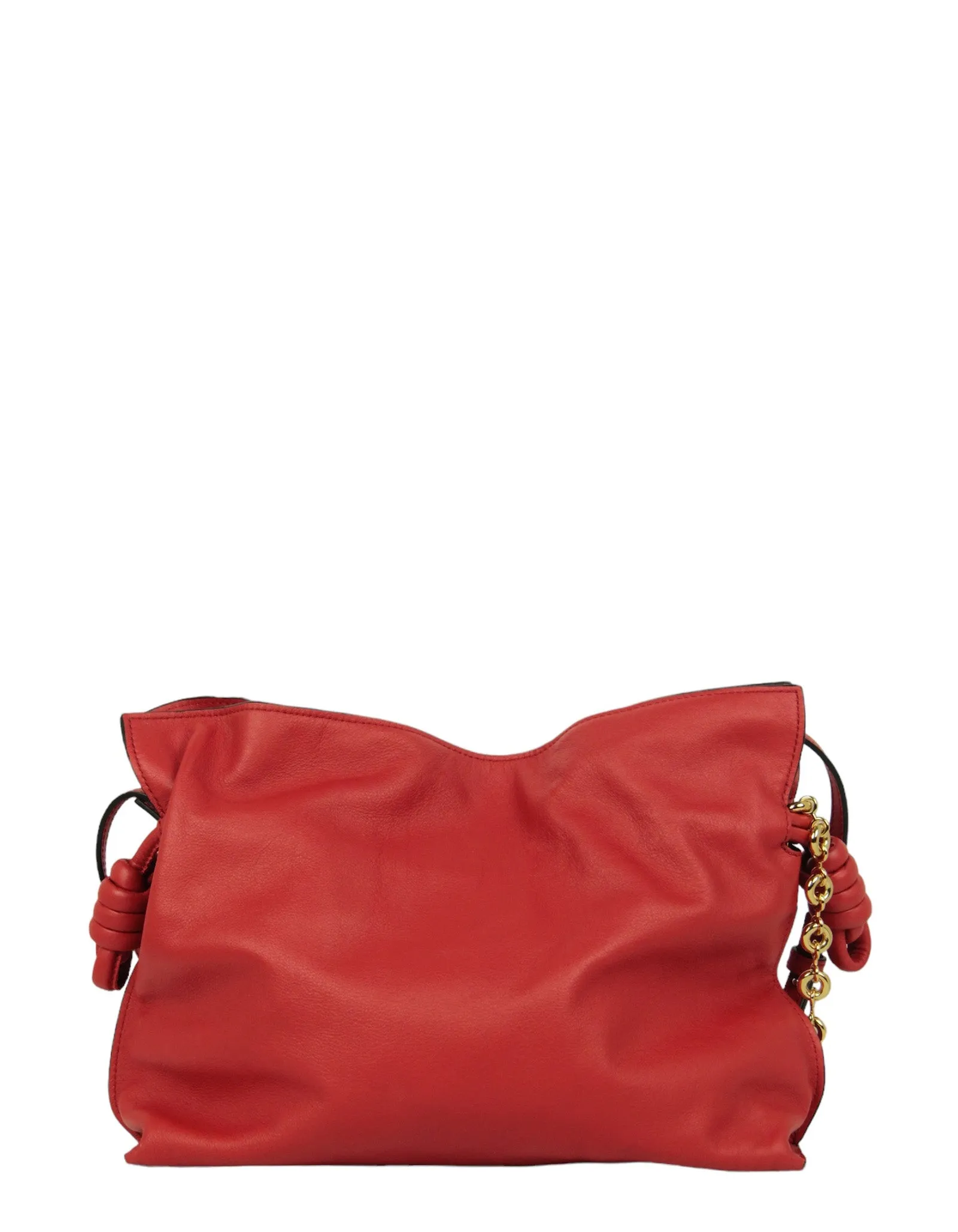Loewe Red Calfskin Flamenco Bag w/ Donut Chain