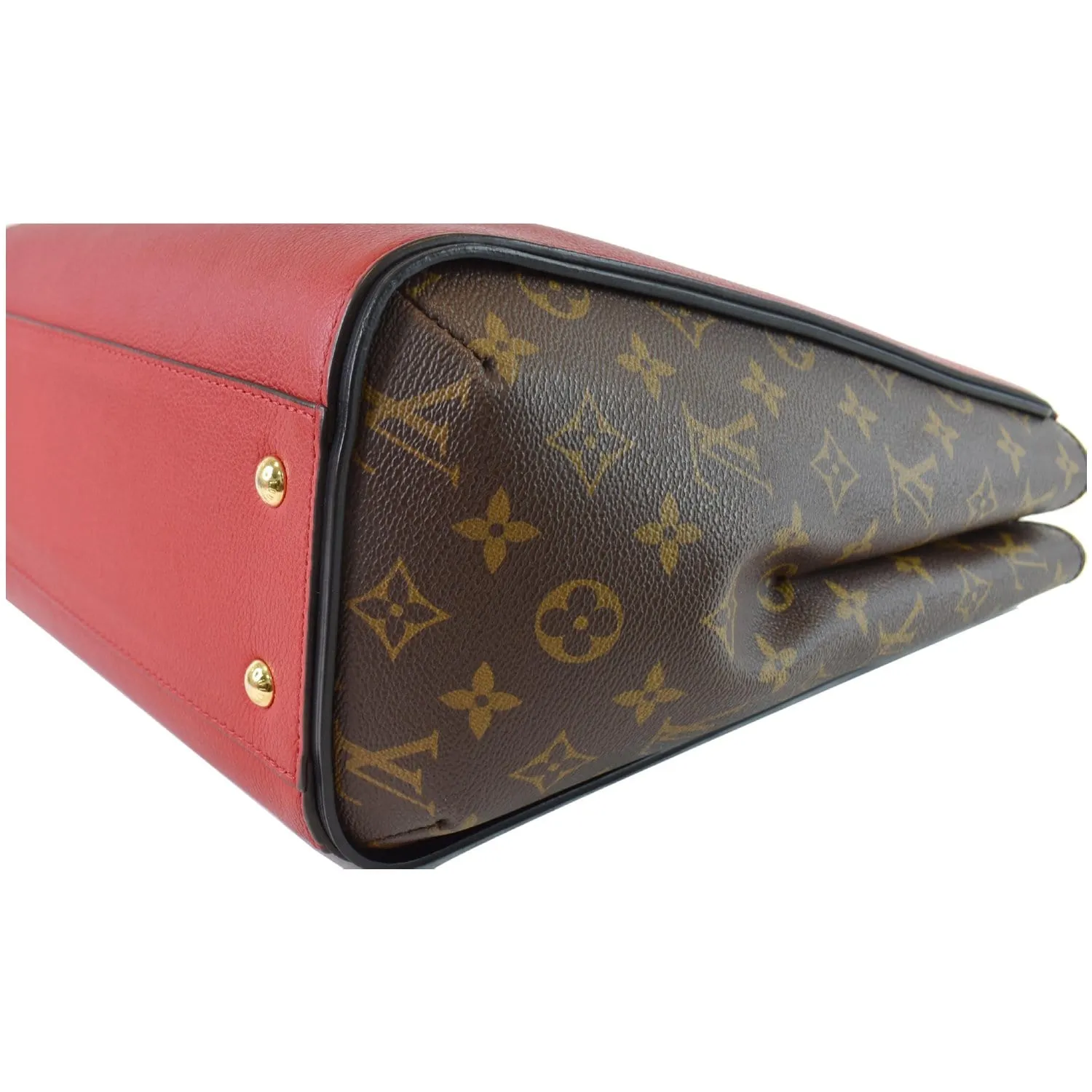 LOUIS VUITTON Kimono Monogram Calfskin Tote Bag Brown/Cerise