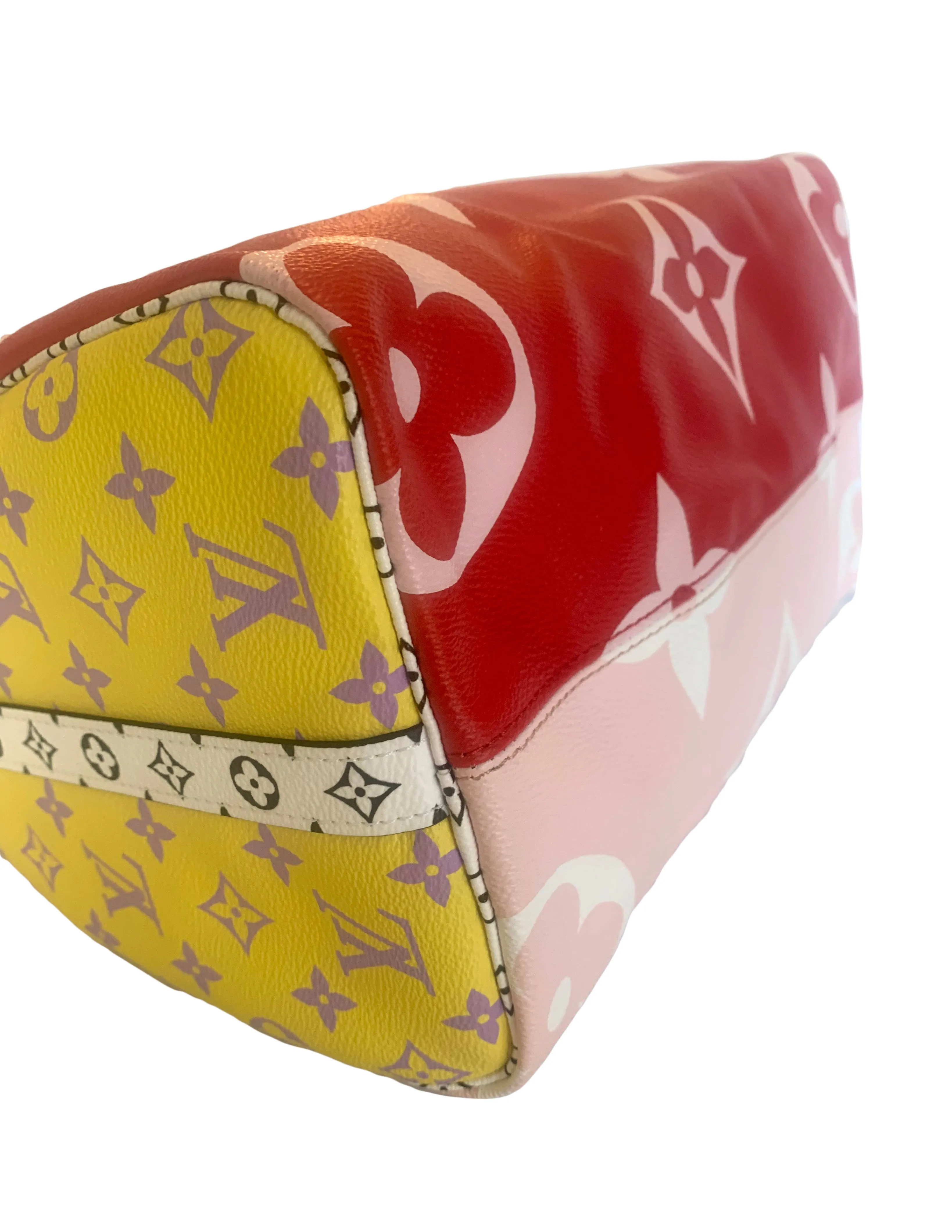 Louis Vuitton Pink & Red Monogram Giant Speedy Bandouliere 30