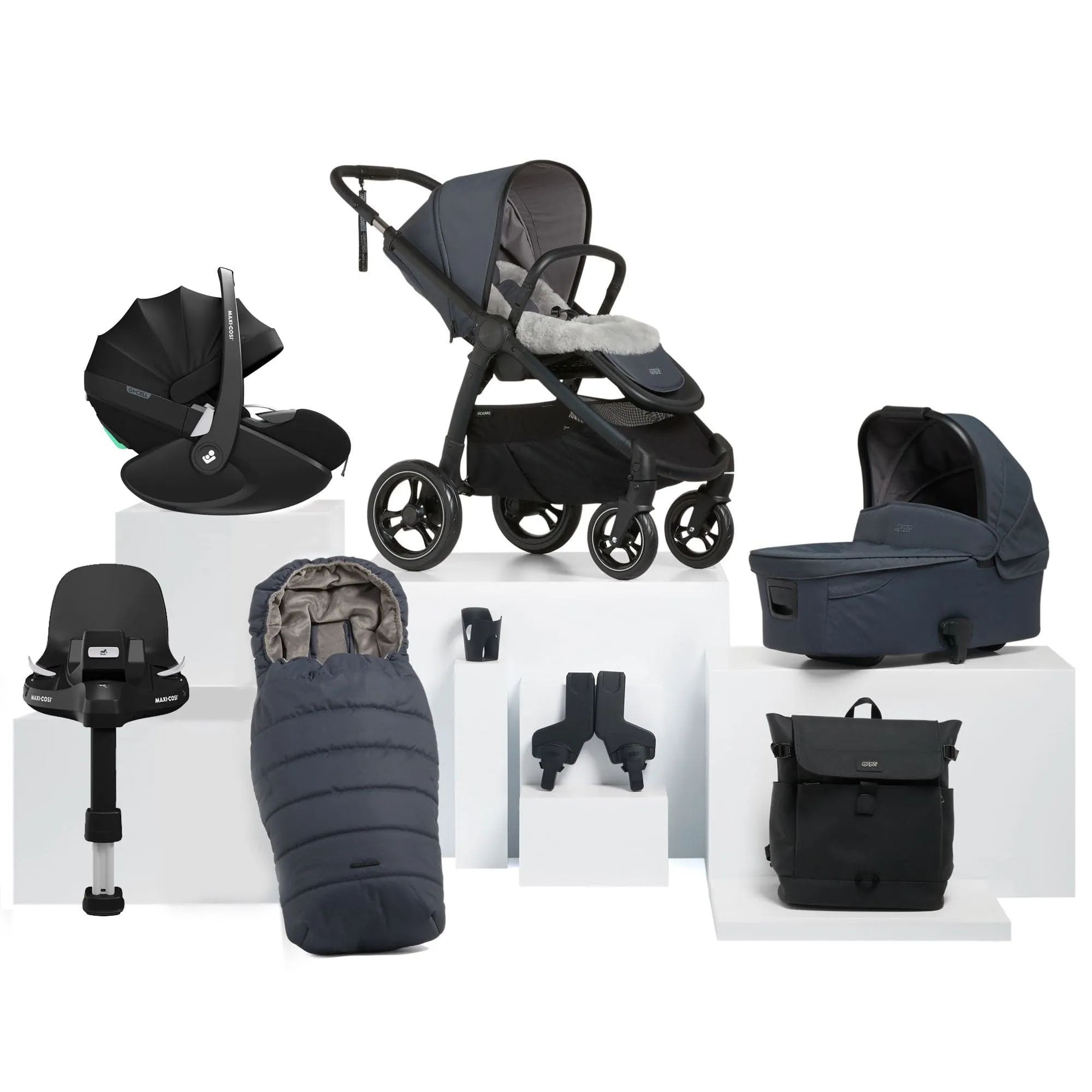 Mamas & Papas Ocarro 9 Piece Maxi-Cosi Travel System in Transcend