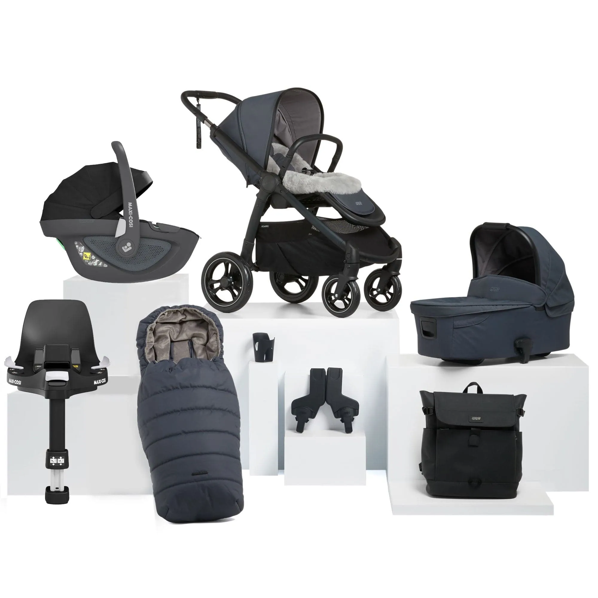 Mamas & Papas Ocarro 9 Piece Maxi-Cosi Travel System in Transcend