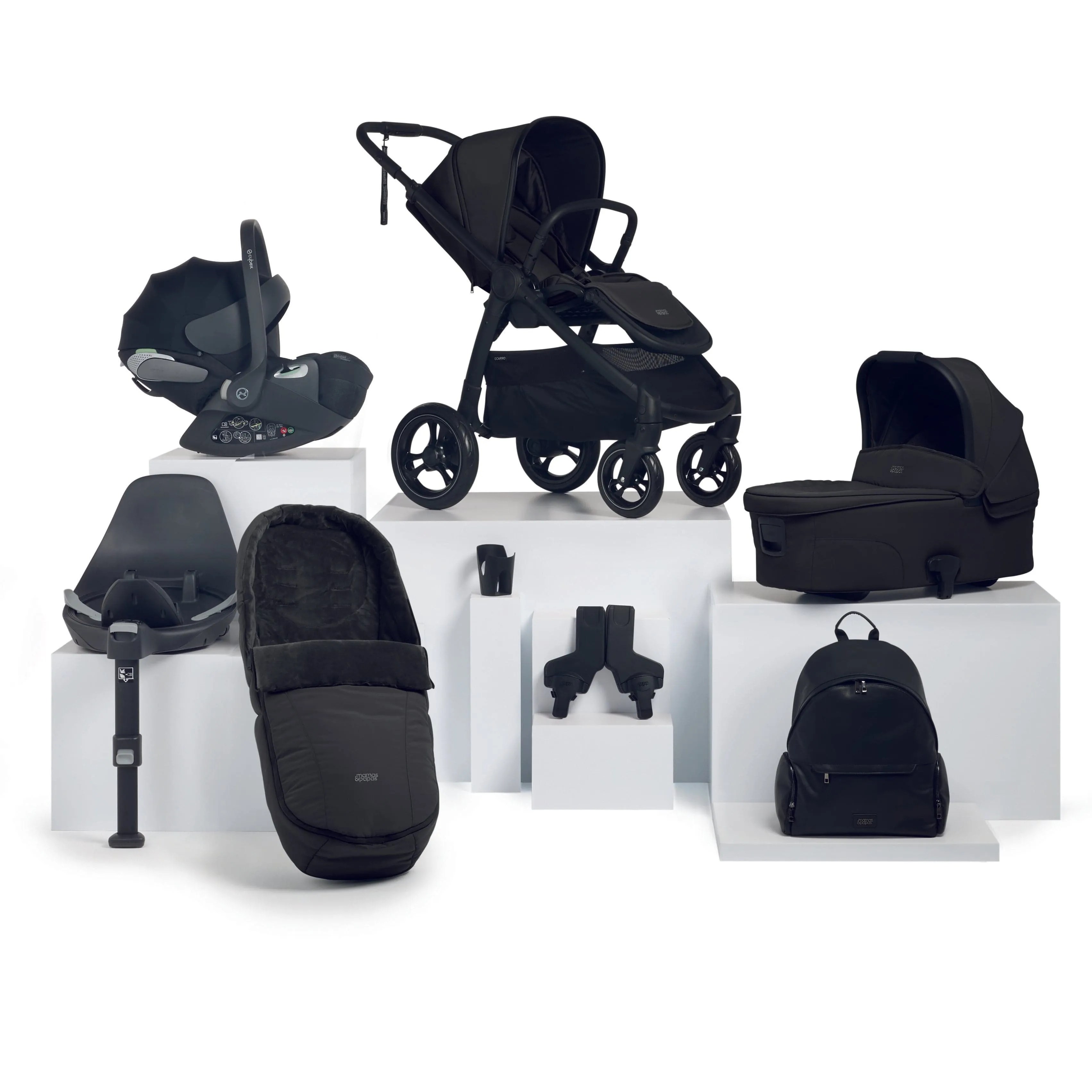 Mamas & Papas Ocarro Complete 8-Piece Cybex Bundle in Jet