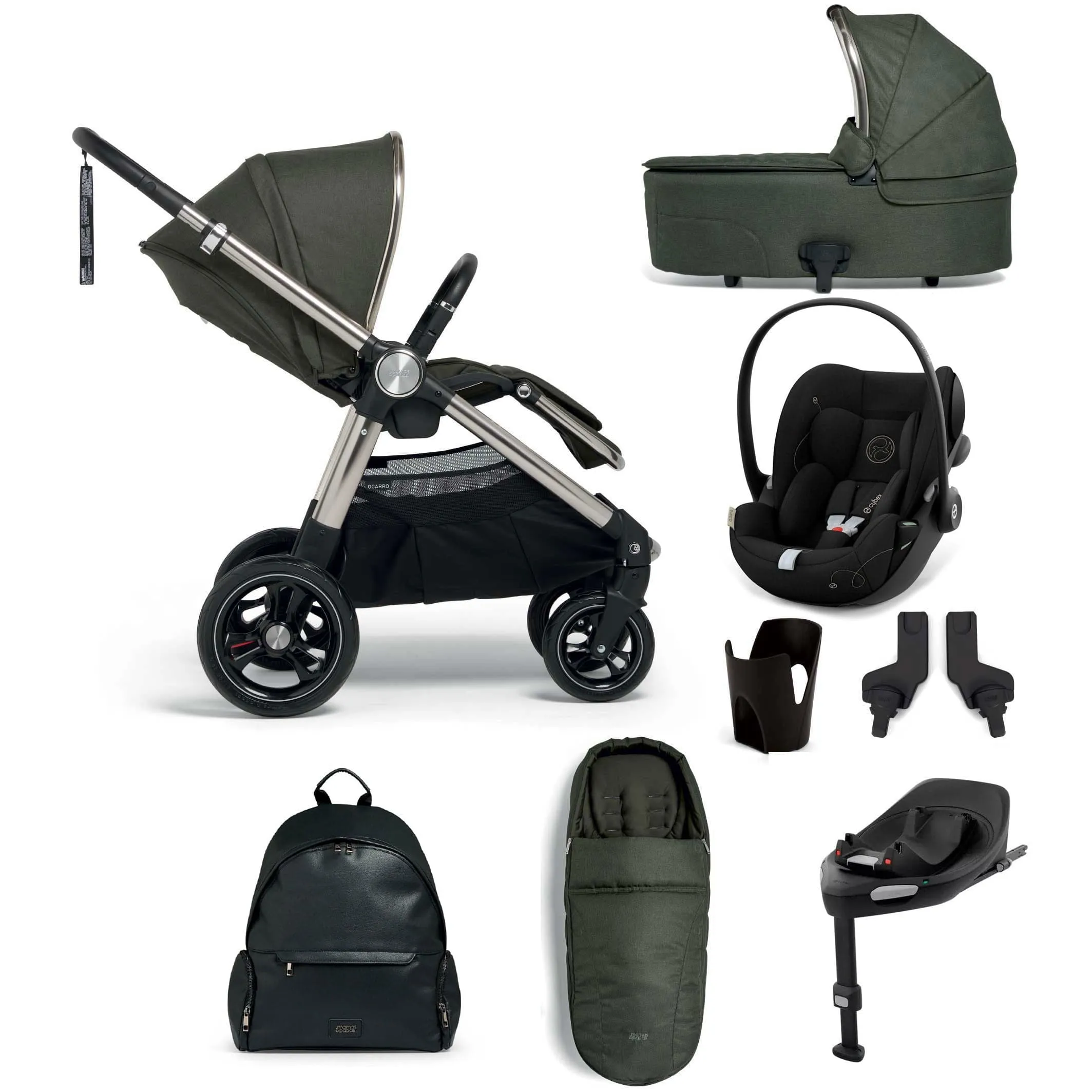 Mamas & Papas Ocarro Complete Cloud G Bundle in Hunter Green