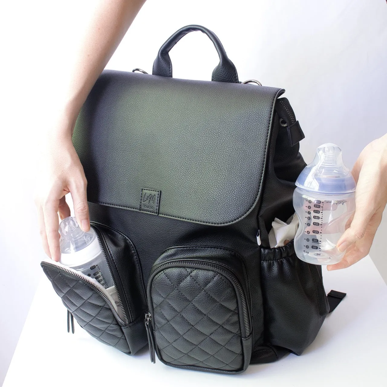 Milana Baby Bag - Matte Black