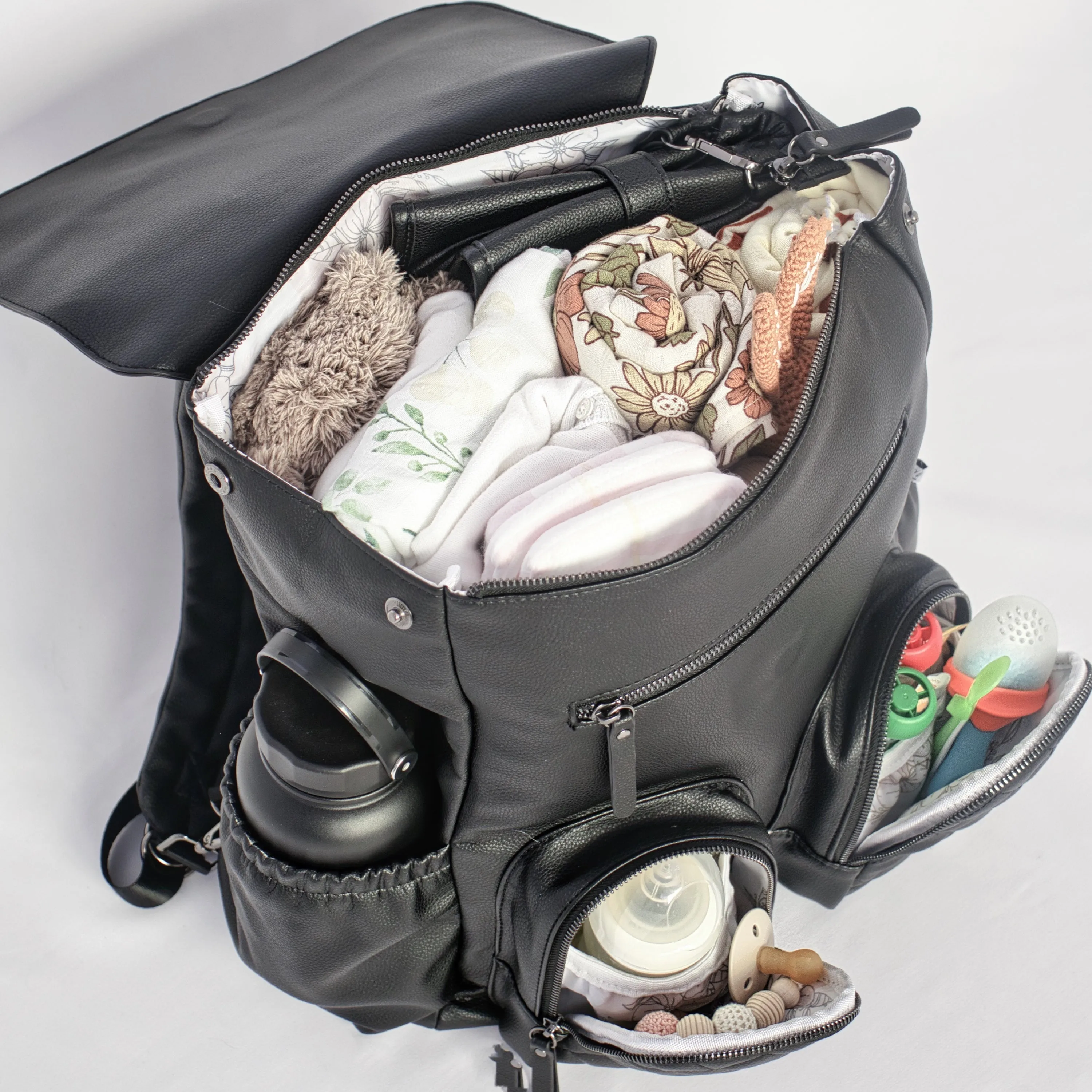 Milana Baby Bag - Matte Black