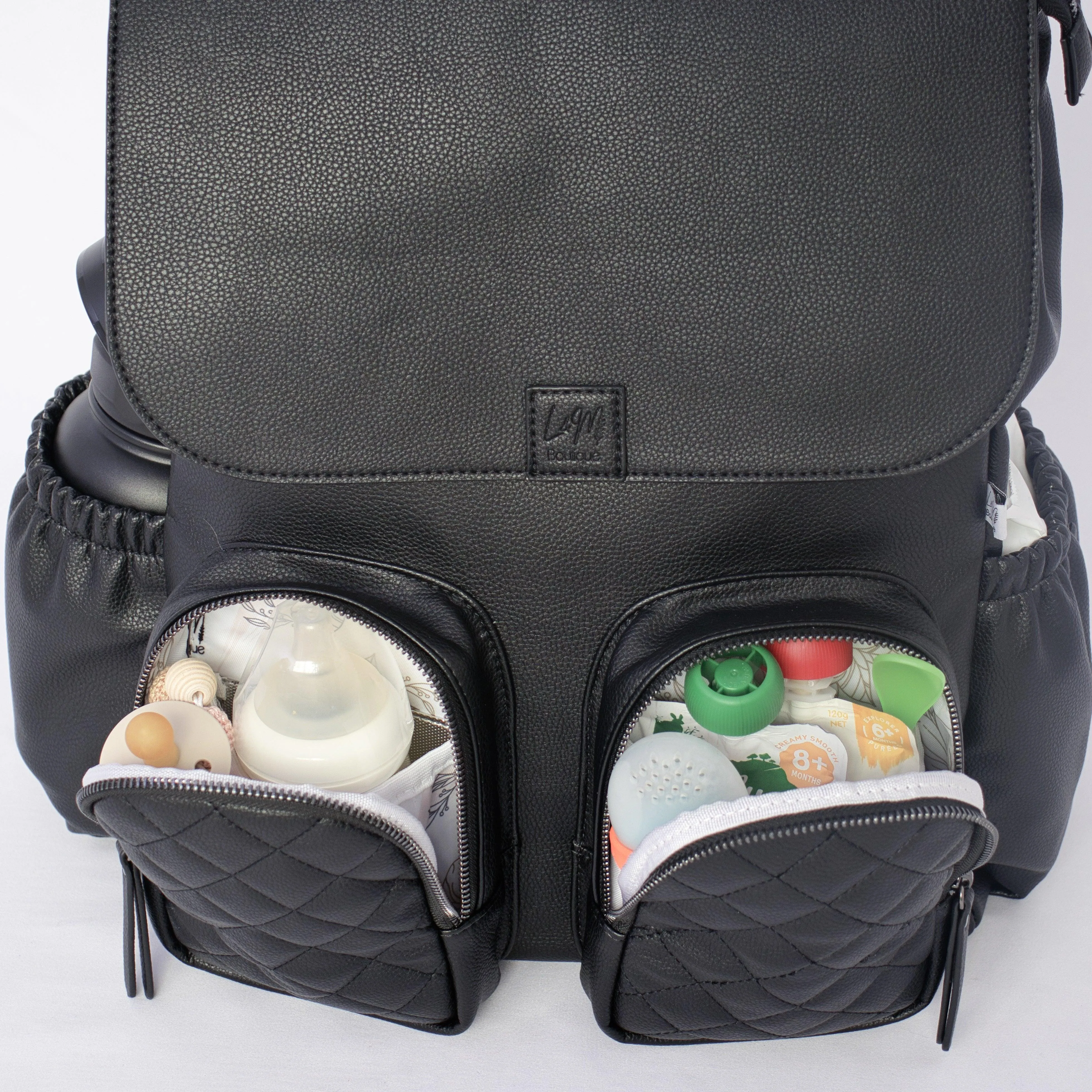 Milana Baby Bag - Matte Black