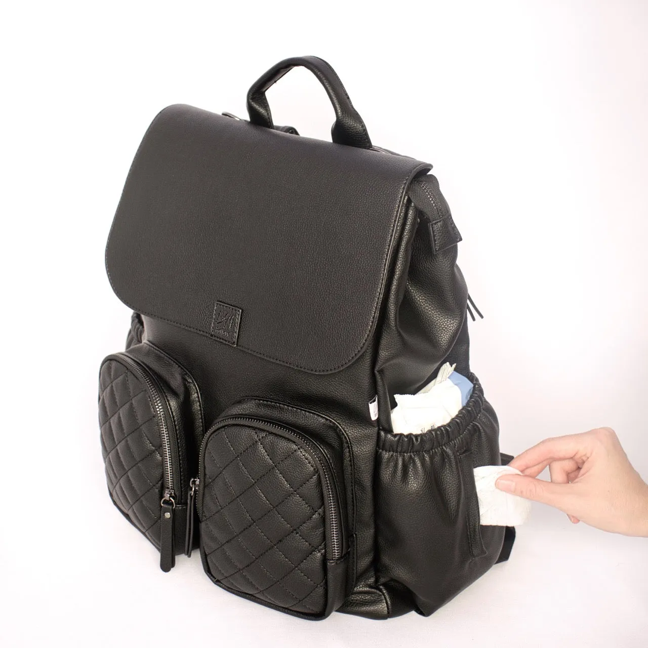 Milana Baby Bag - Matte Black