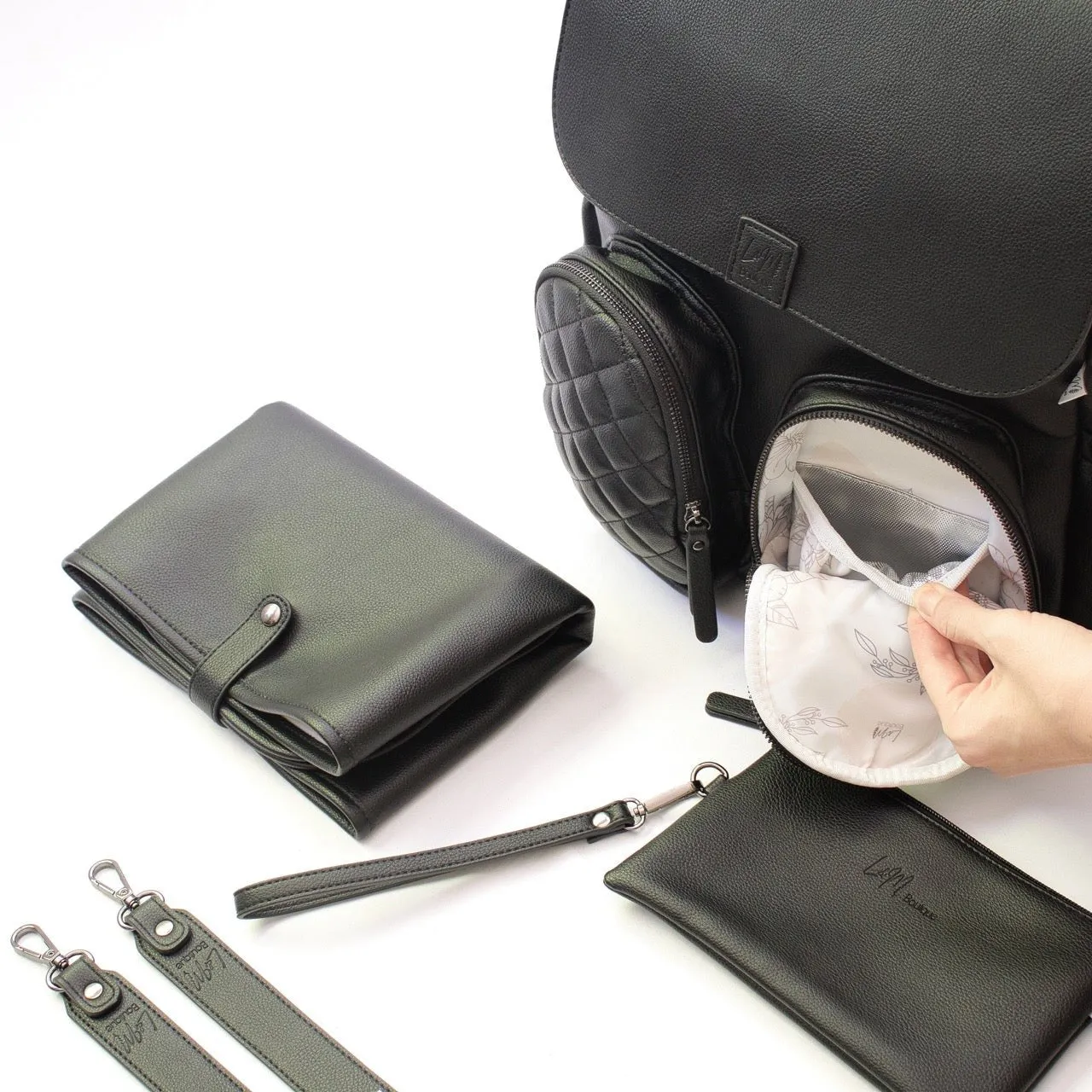 Milana Baby Bag - Matte Black
