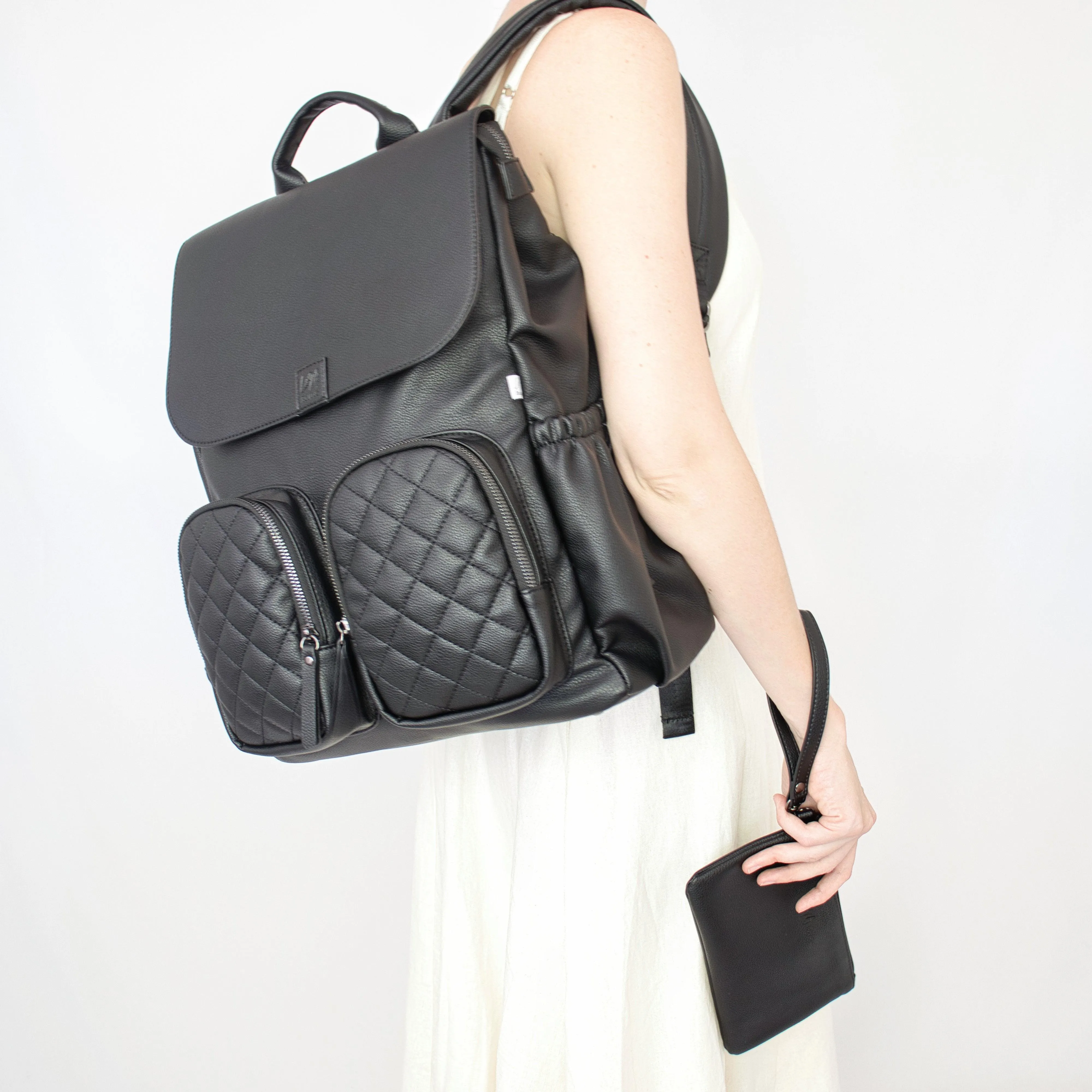 Milana Baby Bag - Matte Black