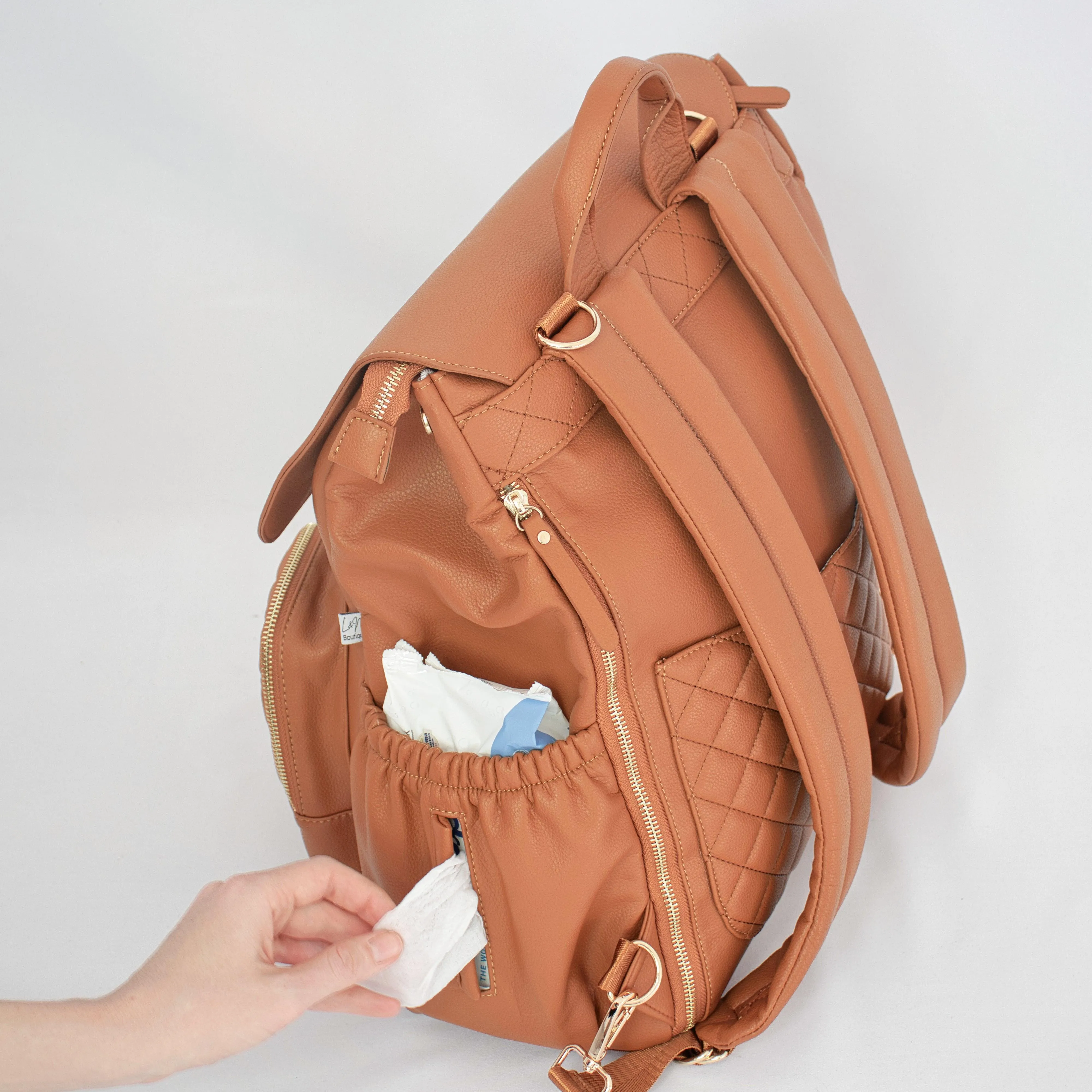 Milana Nappy Bag - Tan