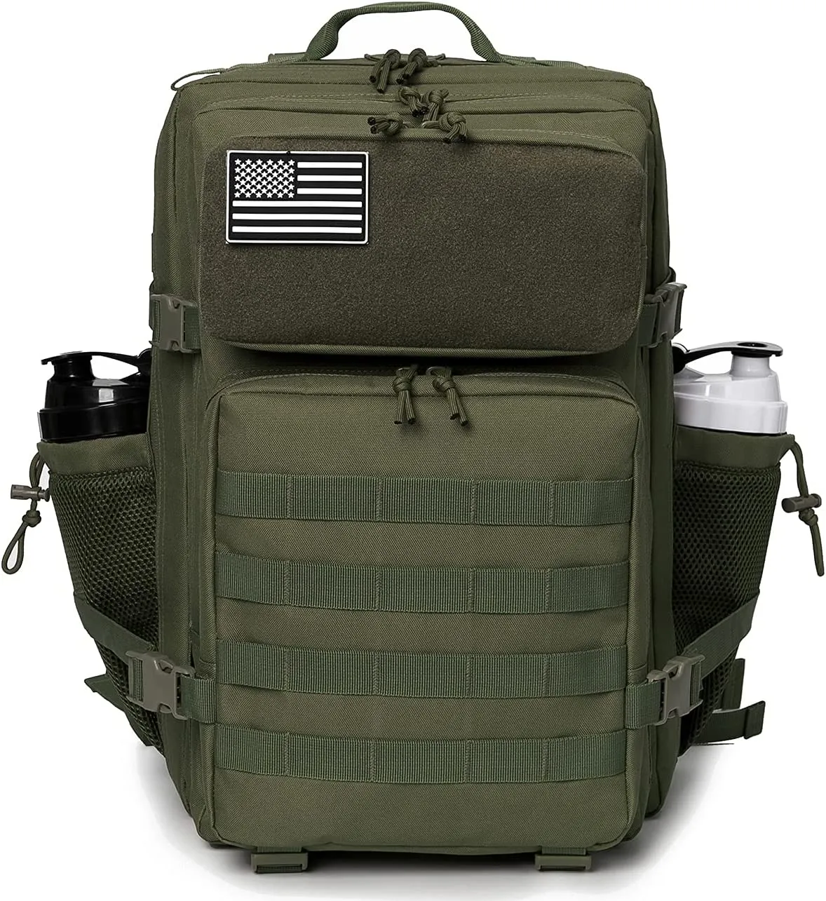 Military Tactical Backpacks For Men Molle Daypack 45L Large 3 Day Bug Out Bag Hiking Rucksack With Bottle Holder