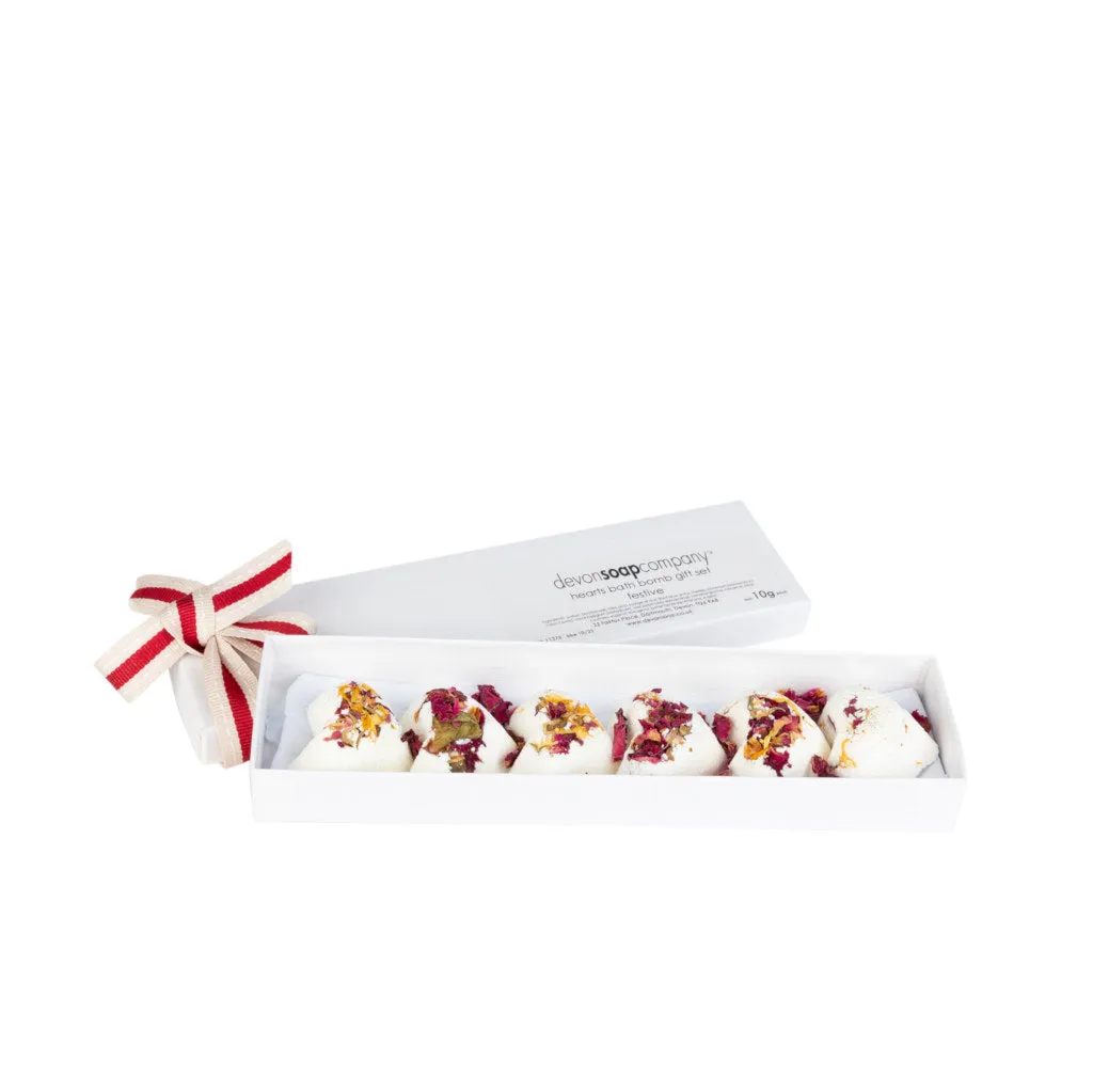 Mini Bath Bomb Hearts :  Festive