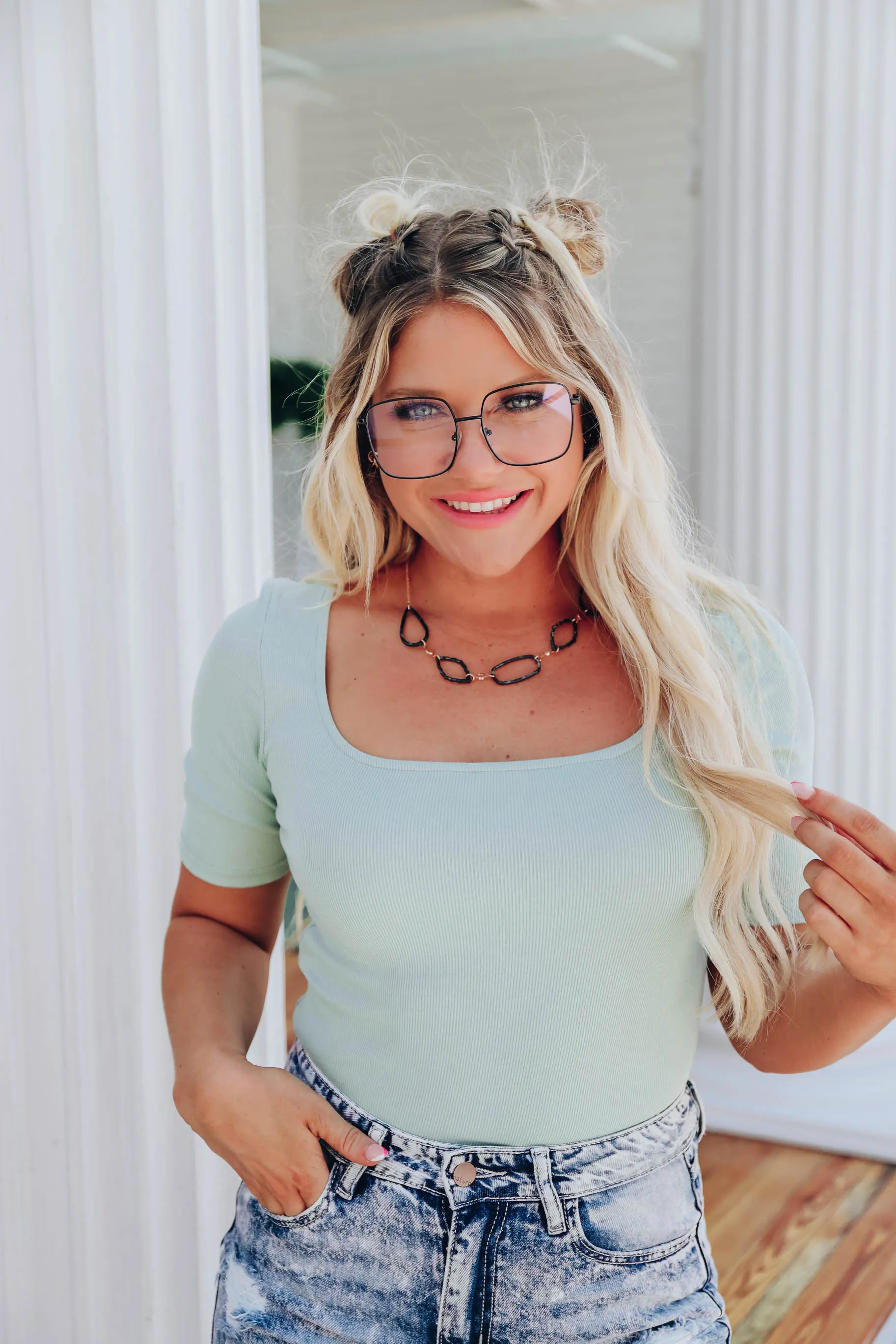 Moxie Fitted Bodysuit - Seafoam