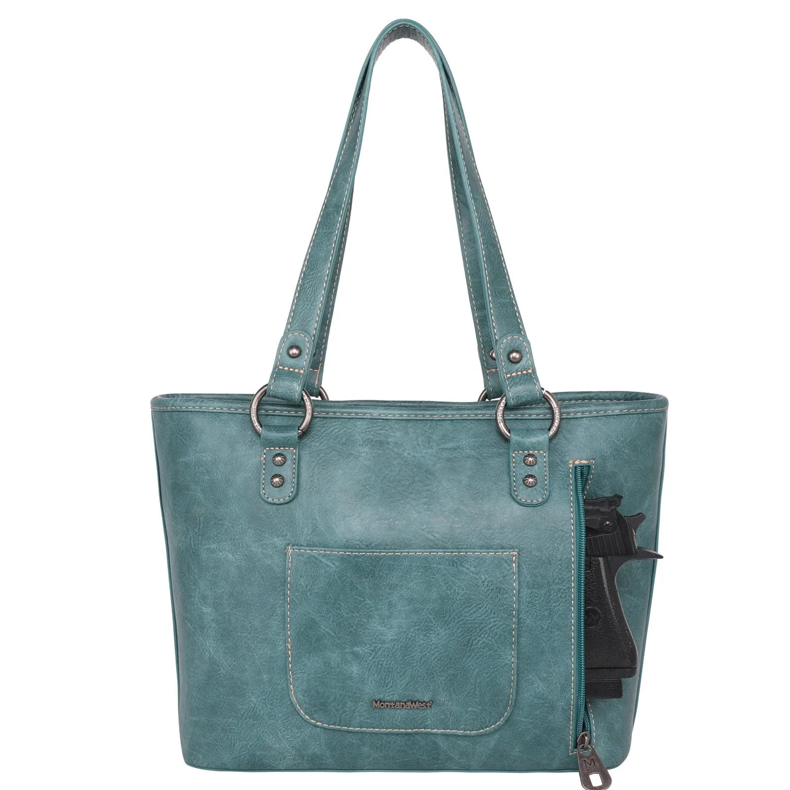 MW1134G-8317 Montana West Aztec Buckle Collection Concealed Carry Tote