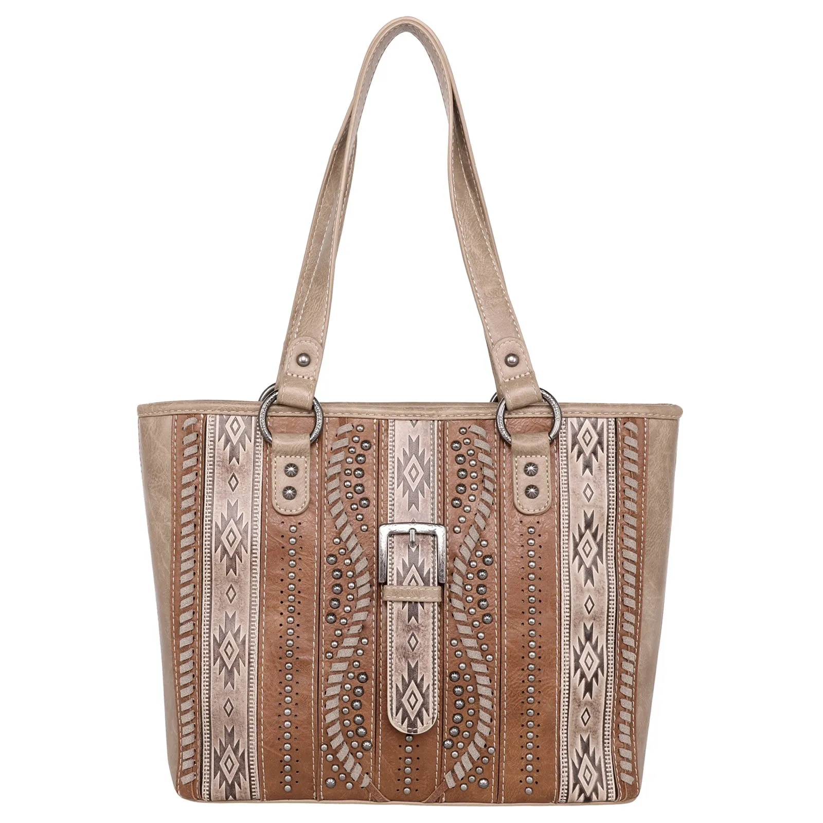 MW1134G-8317 Montana West Aztec Buckle Collection Concealed Carry Tote