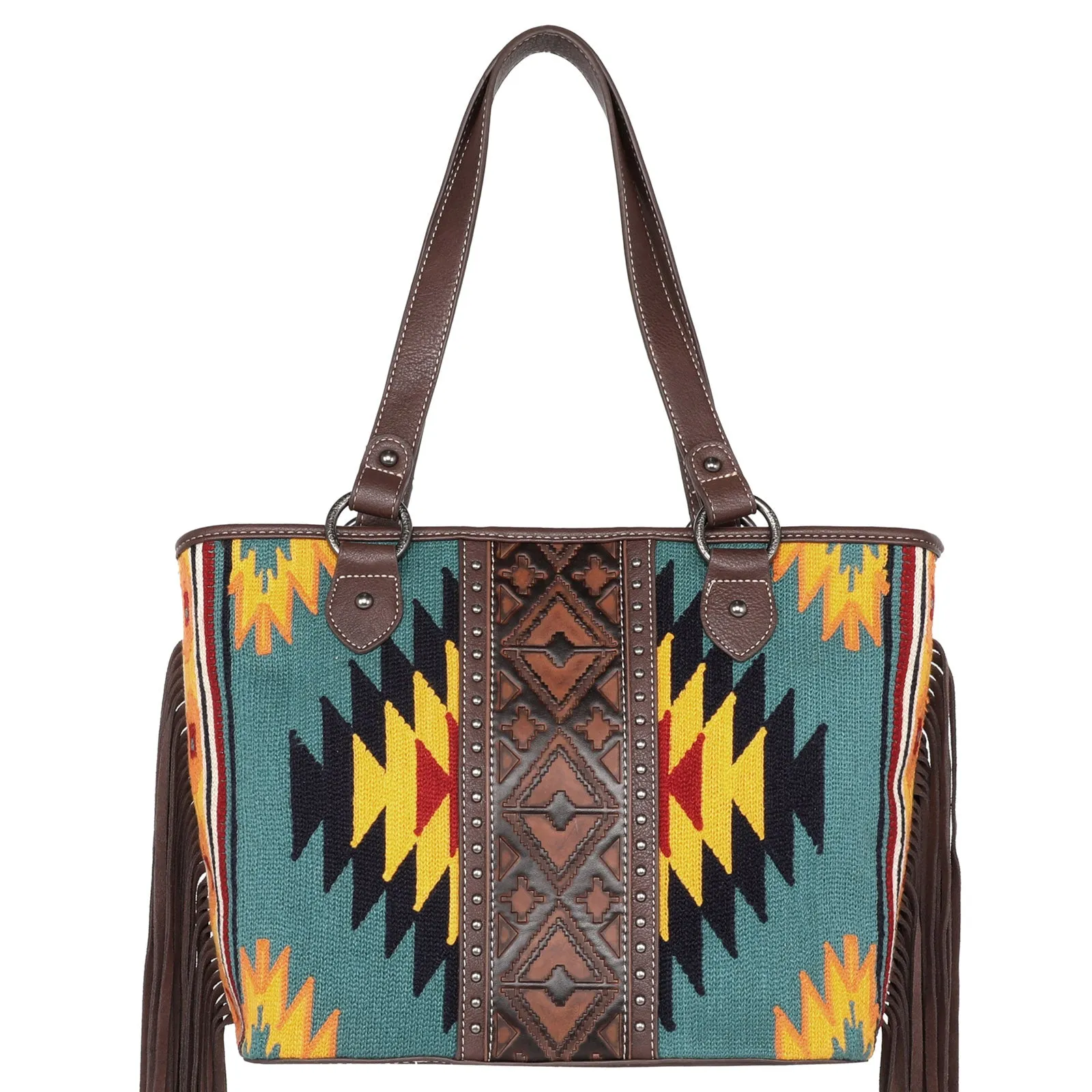 MW1172G-8317 Montana West Aztec Tapestry Concealed Carry Tote