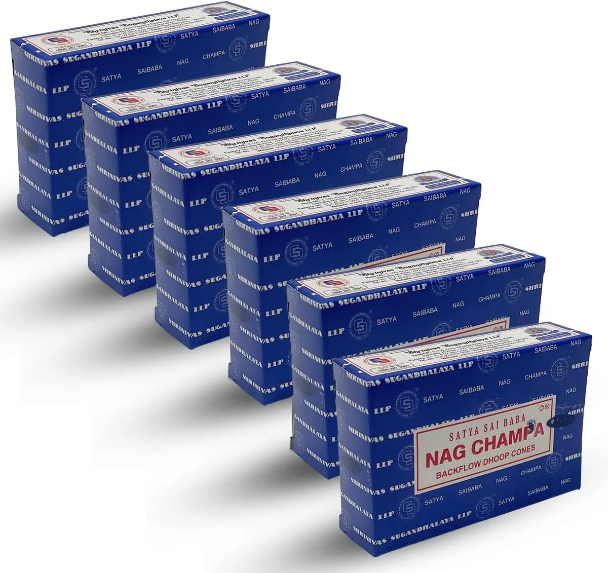 Nag Champa Super Hit Backflow Incense Cones for Waterfall Aromatic Smoke Fountain Haze Falls and Mat Bundle - Pack of 6 | Meditation | Yoga | Relaxation | Positive Energy Flow