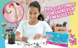 New CharmWow Kids Jewellery Making Kit with Sparkly Beads & Designer Charms - Cool Necklace & Bracelet Making Kit! 88 Piece! Ages 4 