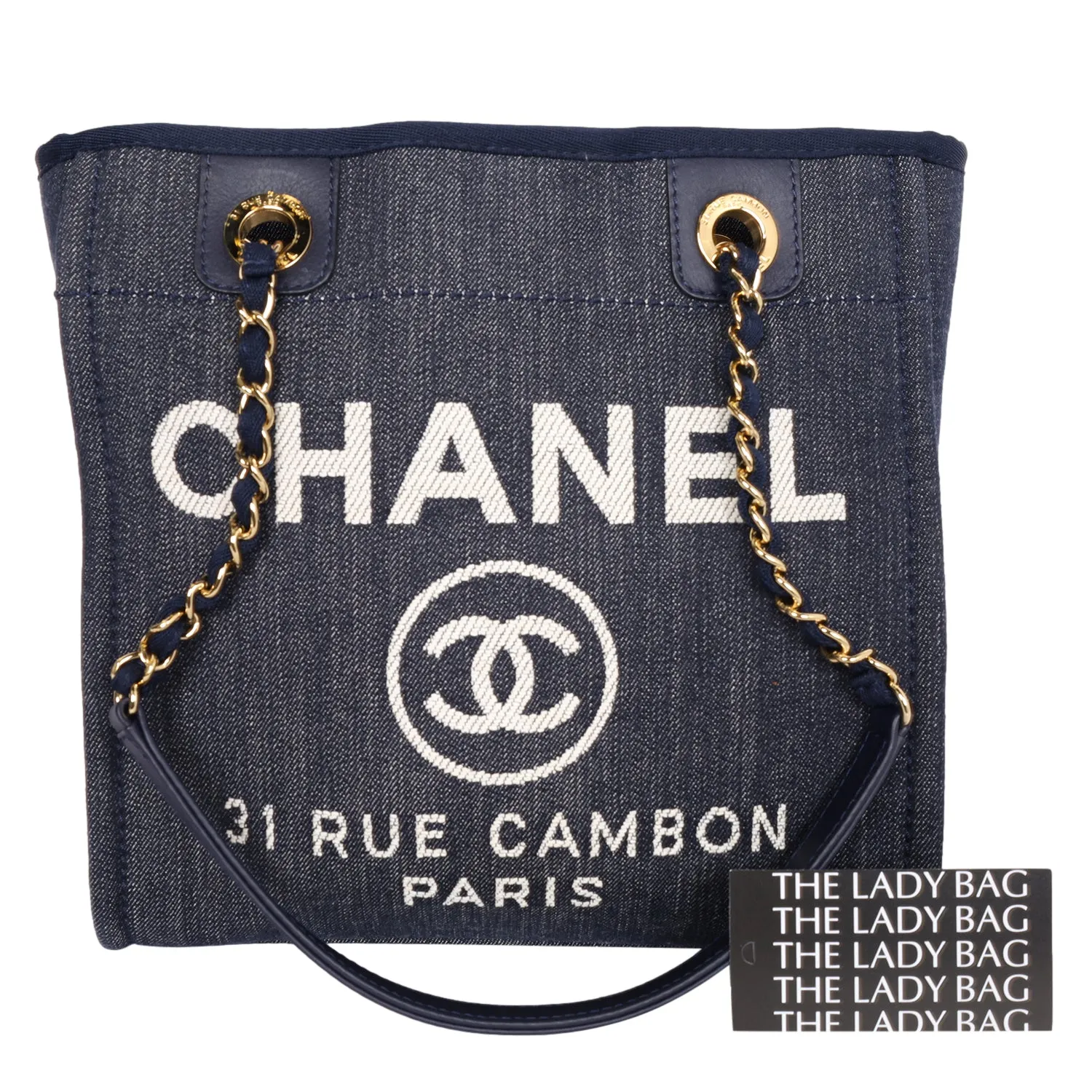 North South Canvas Leather Deauville Tote