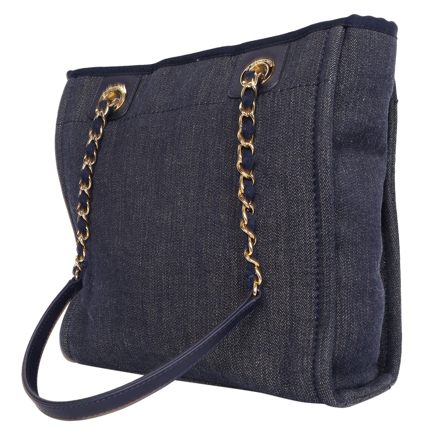 North South Canvas Leather Deauville Tote