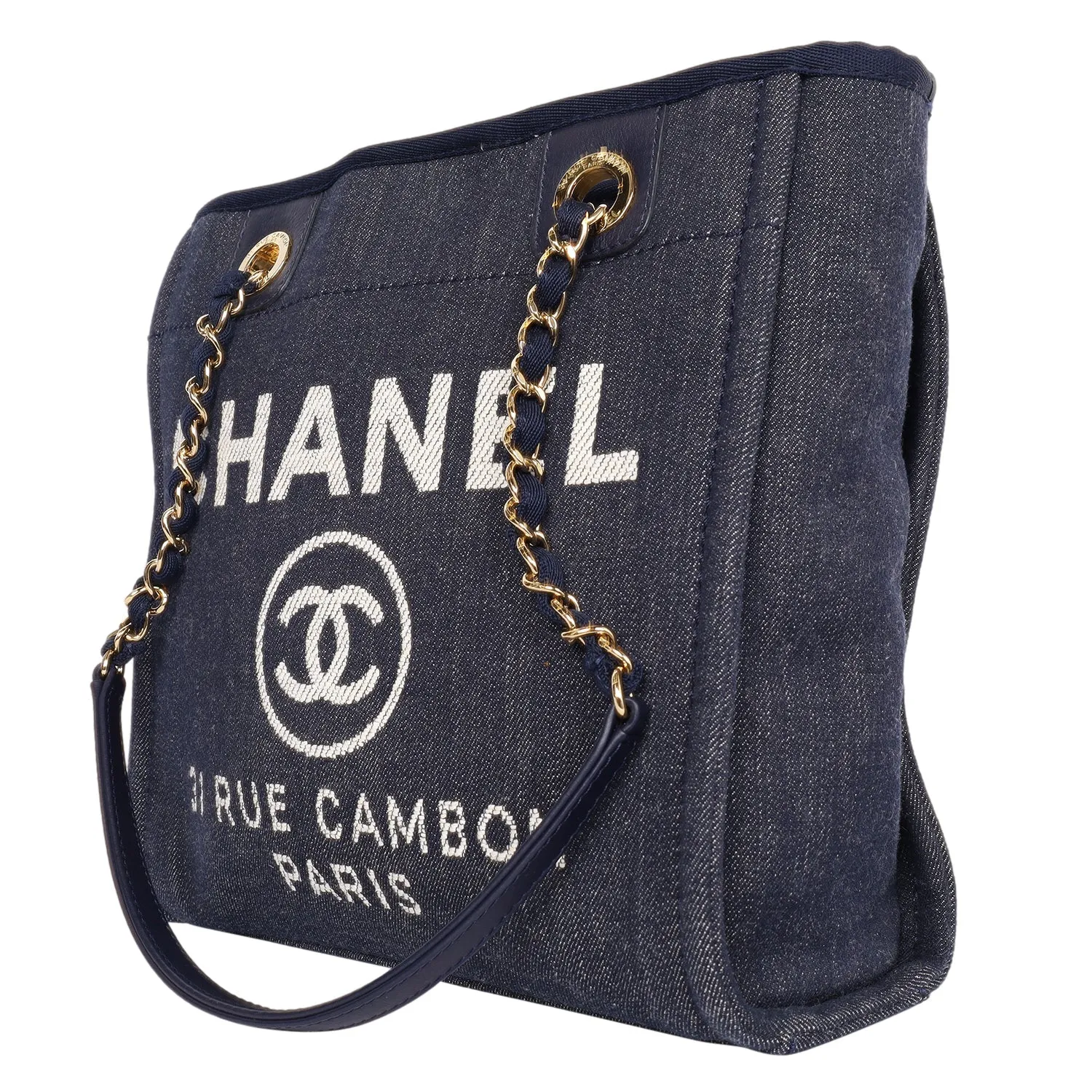 North South Canvas Leather Deauville Tote