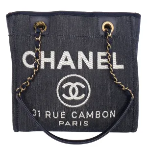 North South Canvas Leather Deauville Tote