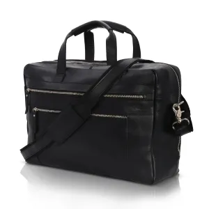 Onyx Black Leather Briefcase