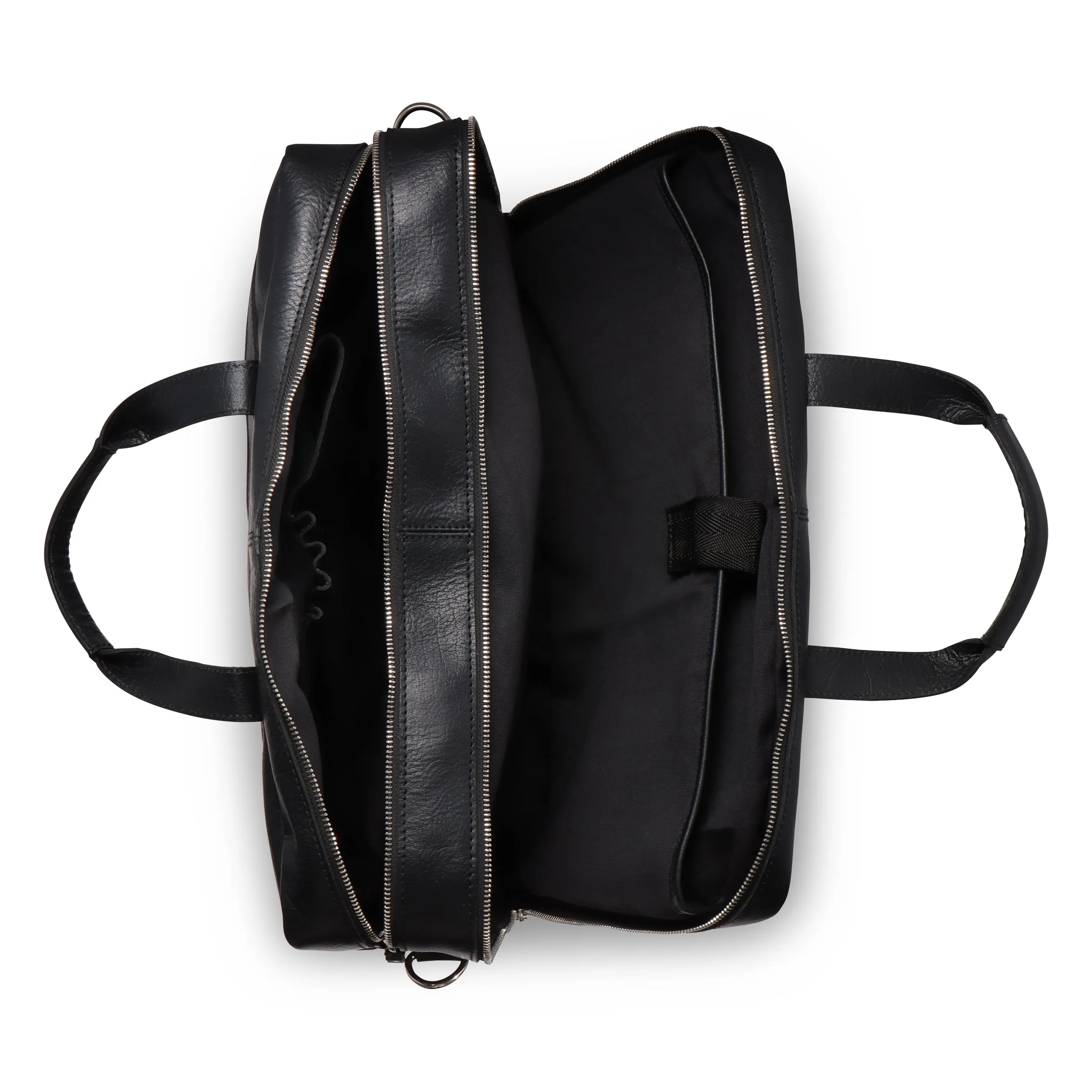 Onyx Black Leather Briefcase