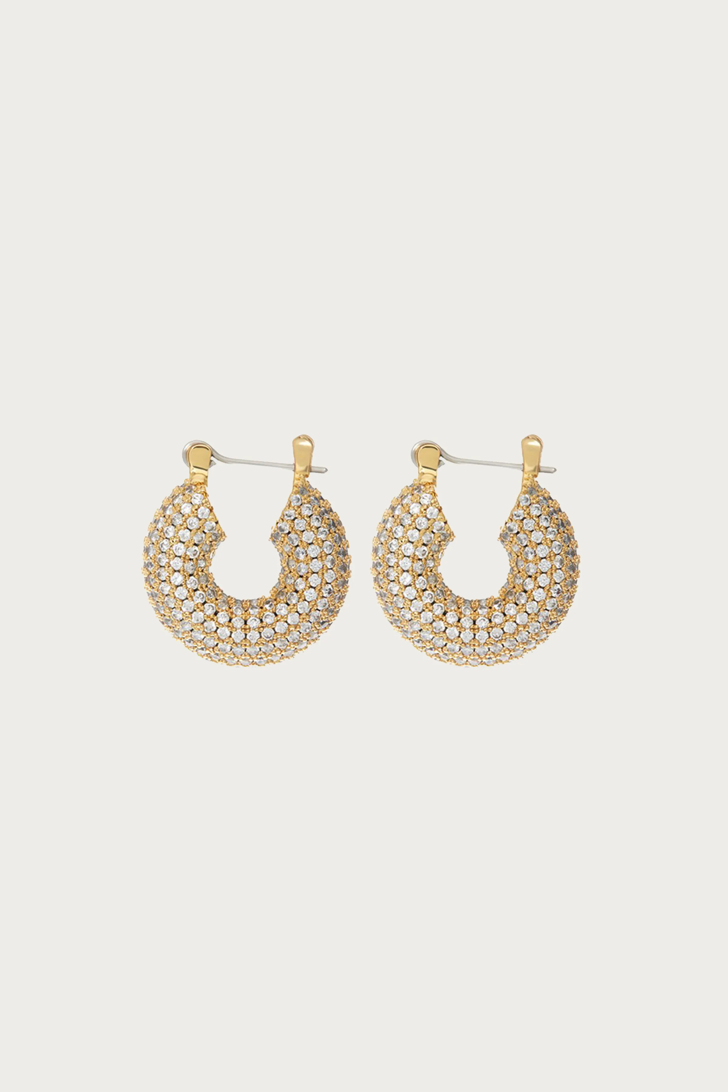 PAVE MINI DONUT HOOPS