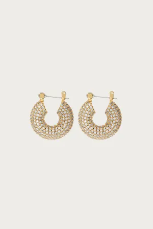 PAVE MINI DONUT HOOPS