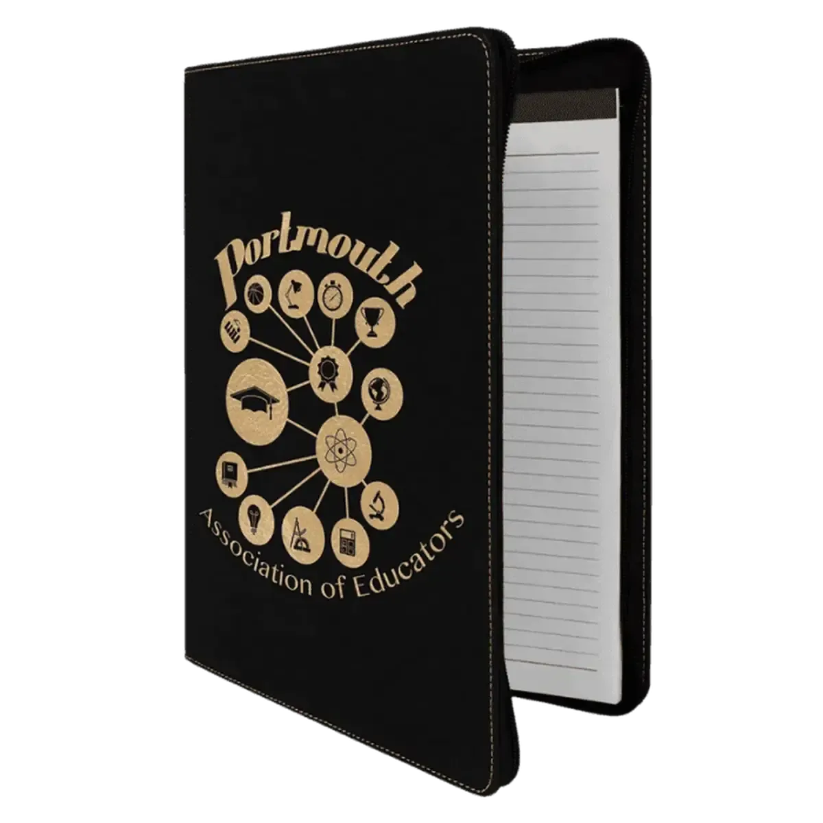 Personalized Professional Portfolios – Zippered & Classic Styles with Notepad