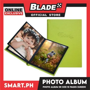 Photo Album With 10 Pages For 5R Size (Green) Perfect To Preserve Your Special Memories, Picture Storage Scrapbook Album