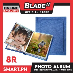 Photo Album With 10 Pages For 8R Size (Blue) Perfect To Preserve Your Special Memories, Picture Storage Scrapbook Album