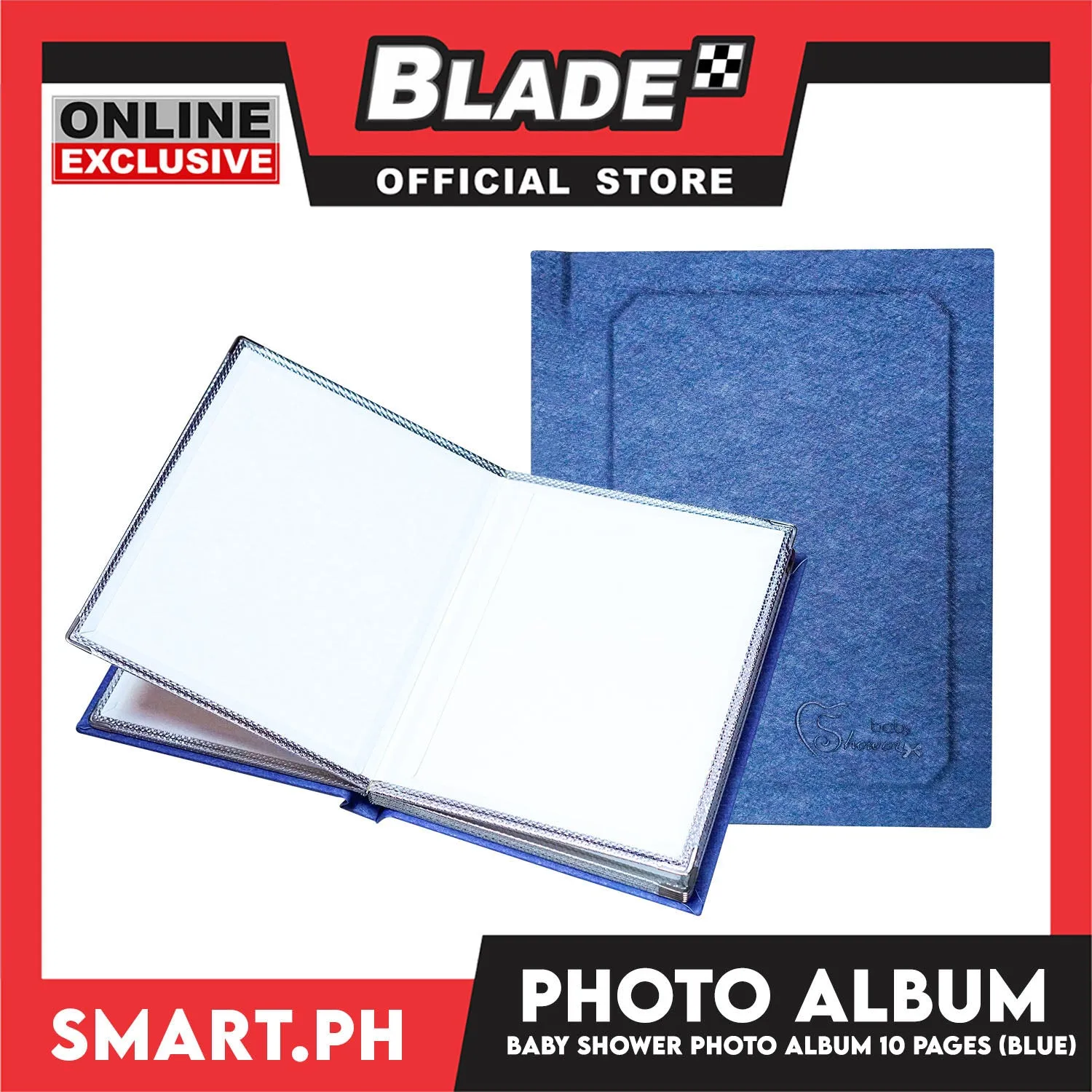 Photo Album With 10 Pages For 8R Size (Blue) Perfect To Preserve Your Special Memories, Picture Storage Scrapbook Album