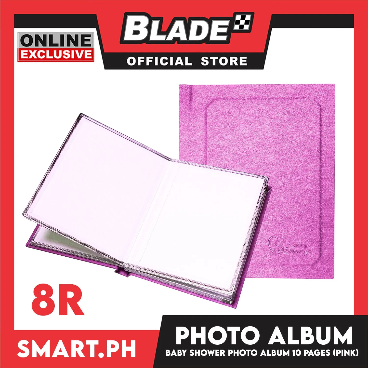 Photo Album With 10 Pages For 8R Size (Pink) Perfect To Preserve Your Special Memories, Picture Storage Scrapbook Album