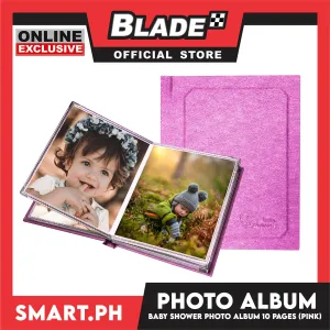 Photo Album With 10 Pages For 8R Size (Pink) Perfect To Preserve Your Special Memories, Picture Storage Scrapbook Album