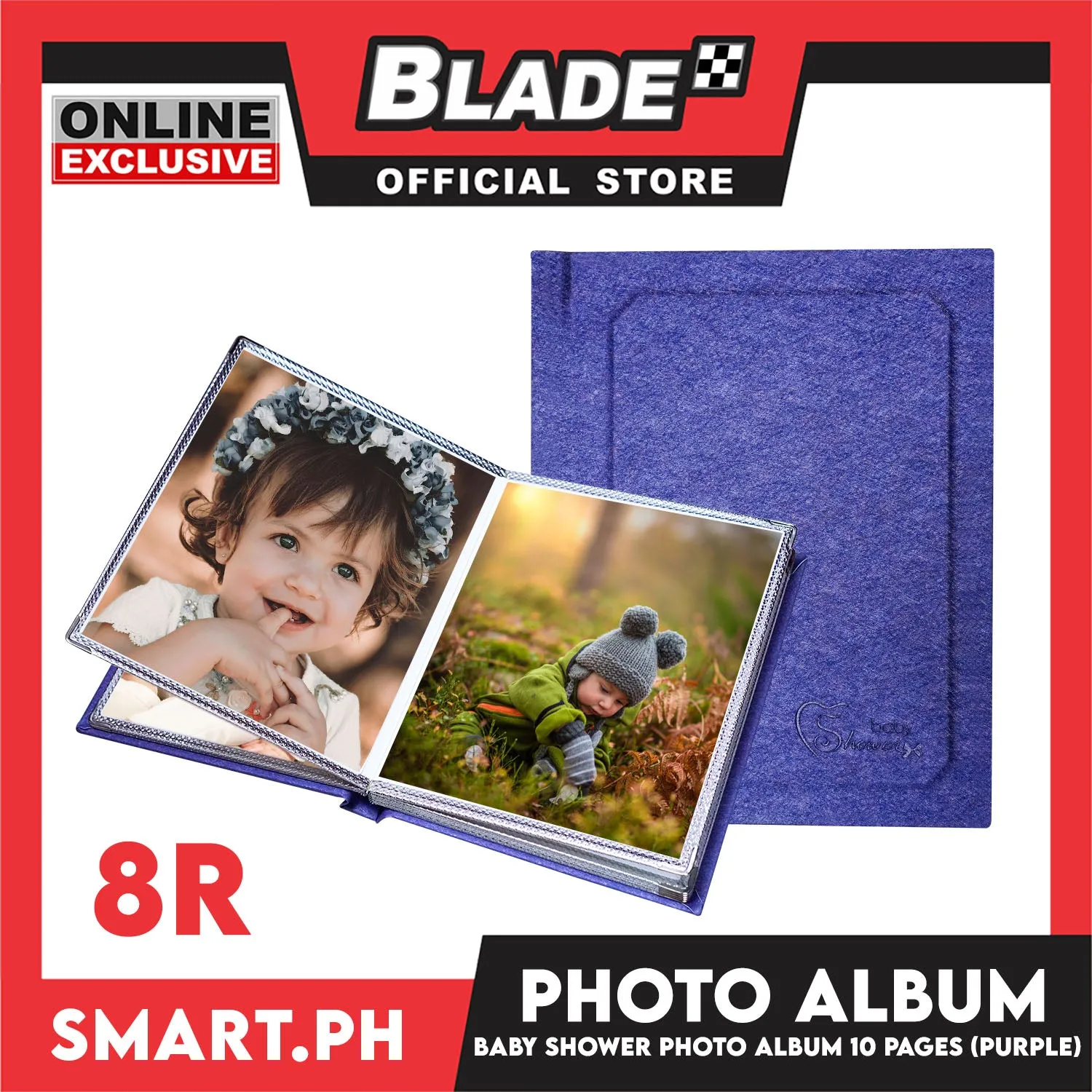 Photo Album With 10 Pages For 8R Size (Purple) Perfect To Preserve Your Special Memories, Picture Storage Scrapbook Album
