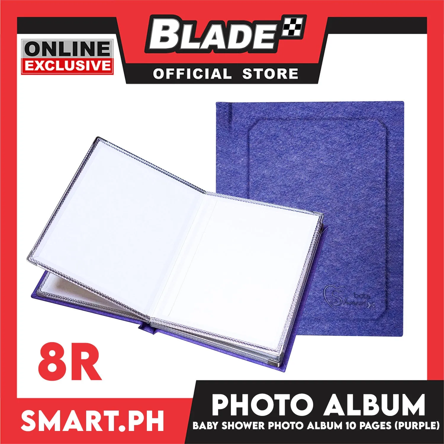 Photo Album With 10 Pages For 8R Size (Purple) Perfect To Preserve Your Special Memories, Picture Storage Scrapbook Album