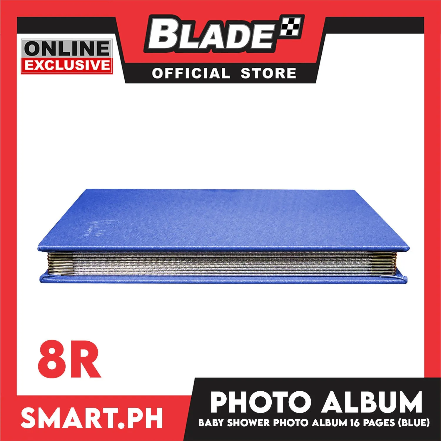 Photo Album With 16 Pages For 8R Size (Blue) Perfect To Preserve Your Special Memories, Picture Storage Scrapbook Album