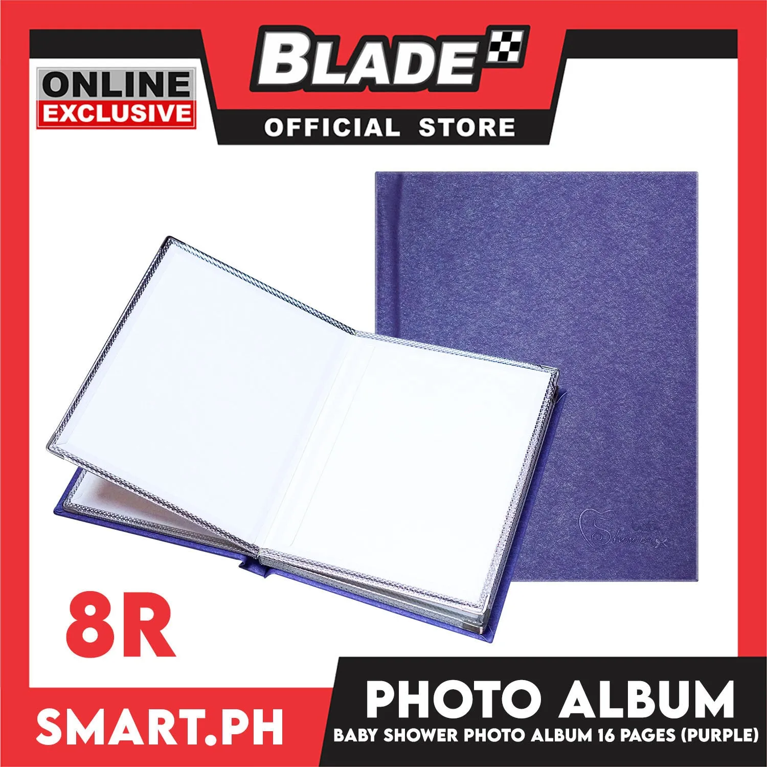 Photo Album With 16 Pages For 8R Size (Purple) Perfect To Preserve Your Special Memories, Picture Storage Scrapbook Album