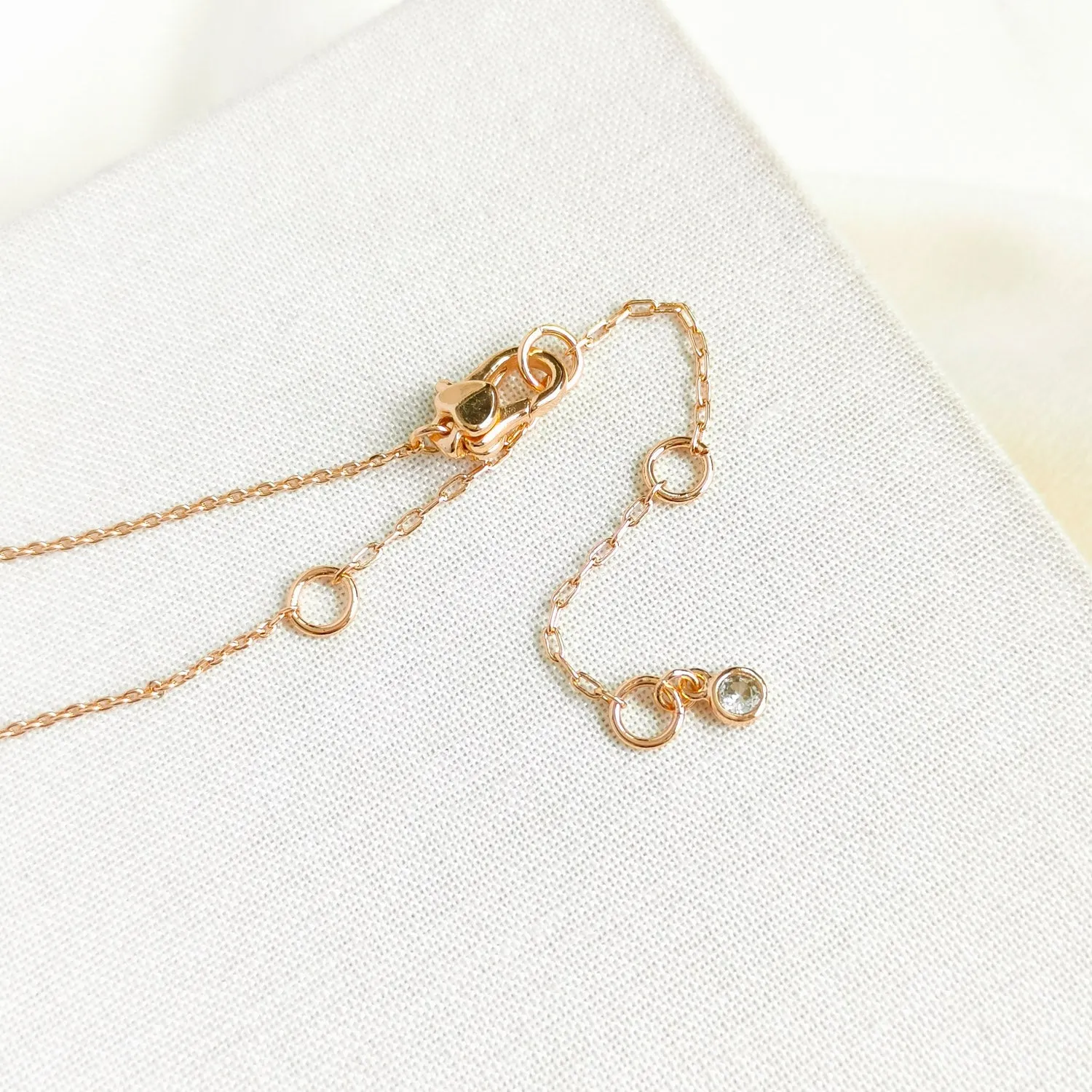 Precious Pansy Rose Gold Mini Pendant Necklace