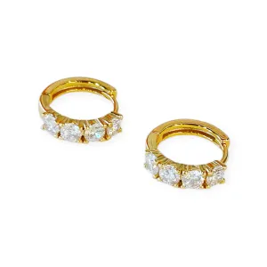 Rhinestone Dazzling Mini Hoops