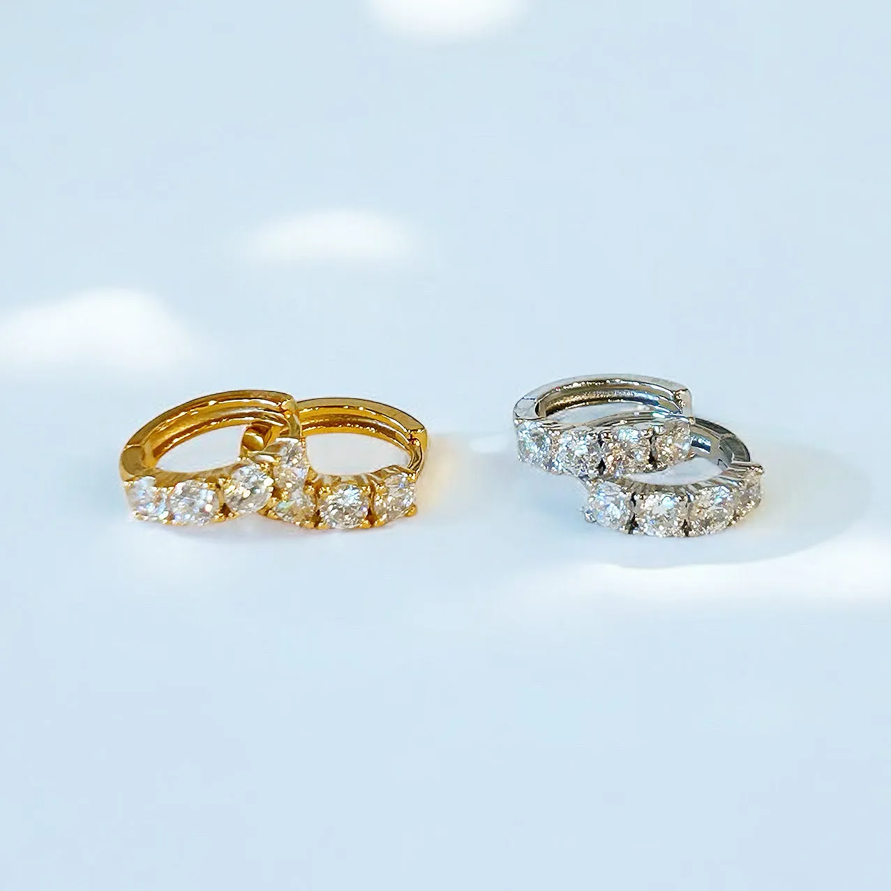 Rhinestone Dazzling Mini Hoops