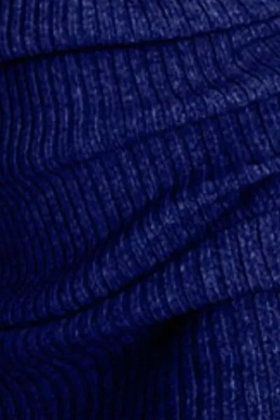 Ribbed Drawstring V-Neck Mini Dress