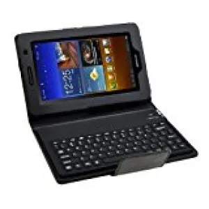 RioRand Wireless Bluetooth Keyboard   Leather Case Stand for 7"" Samsung Galaxy Tab P3100, P3110, P6200, P6210