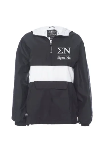 Sigma Nu Rugby Striped Lined Windbreaker