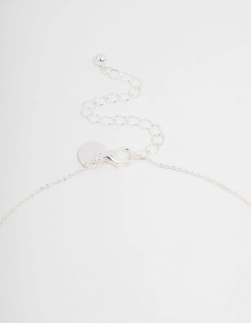 Silver Plated Cubic Zirconia Mini Cross Necklace & Stud Earrings Set
