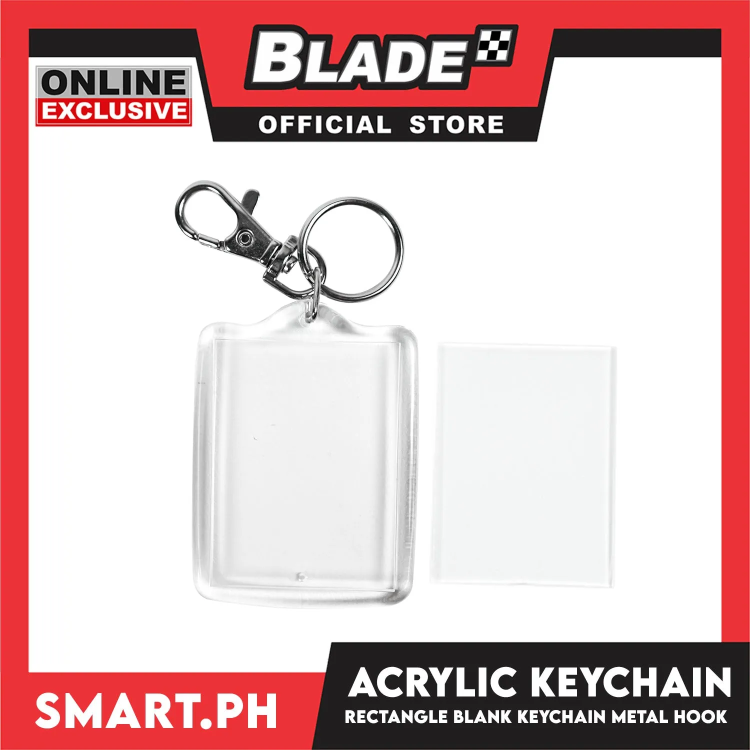 Souvenir Photo Frame with Keychain 2 x 1.5'' Acrylic (Clear)