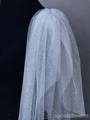Sparkly Bronzing Long Tulle Simple Shoulder Gauze, VG40